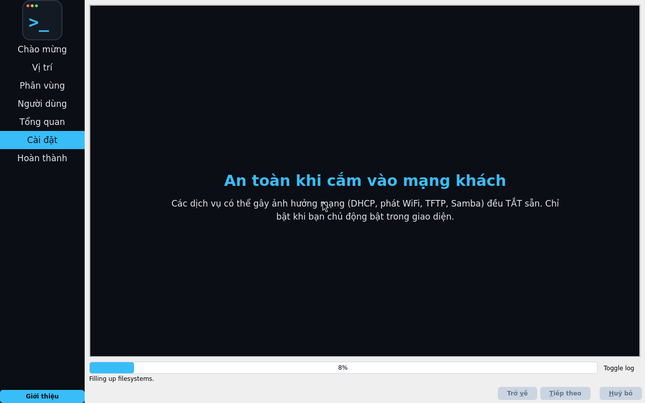 Đang cài